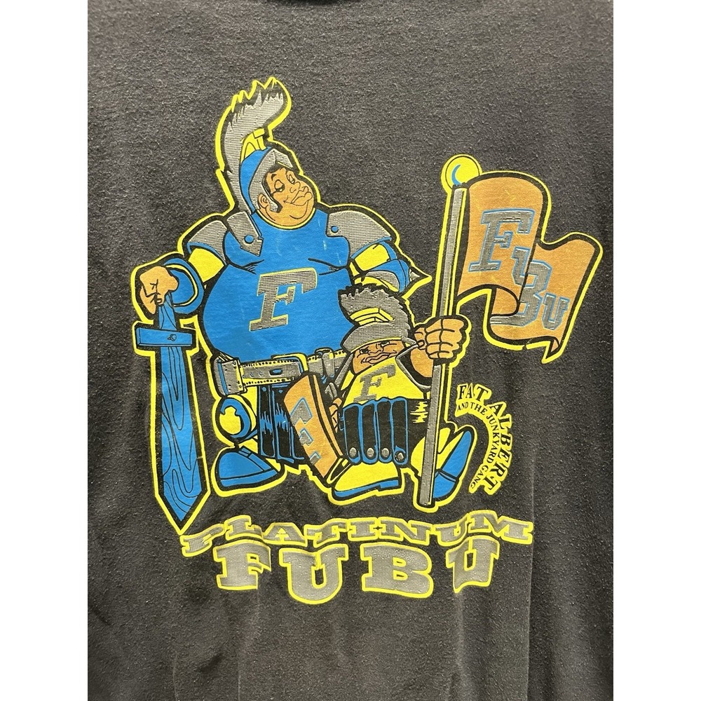 Vintage Y2K Platinum Fubu FAT ALBERT T Shirt Sz XL VTG RARE HIP HOP NYC - Picture 3 of 6